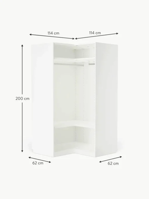 Modularer Eck-Kleiderschrank Leon, 115 cm Breite