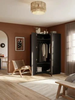 Modularer Eck-Kleiderschrank Simone, 115 cm Breite