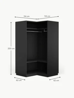 Modularer Eck-Kleiderschrank Leon, 115 cm Breite
