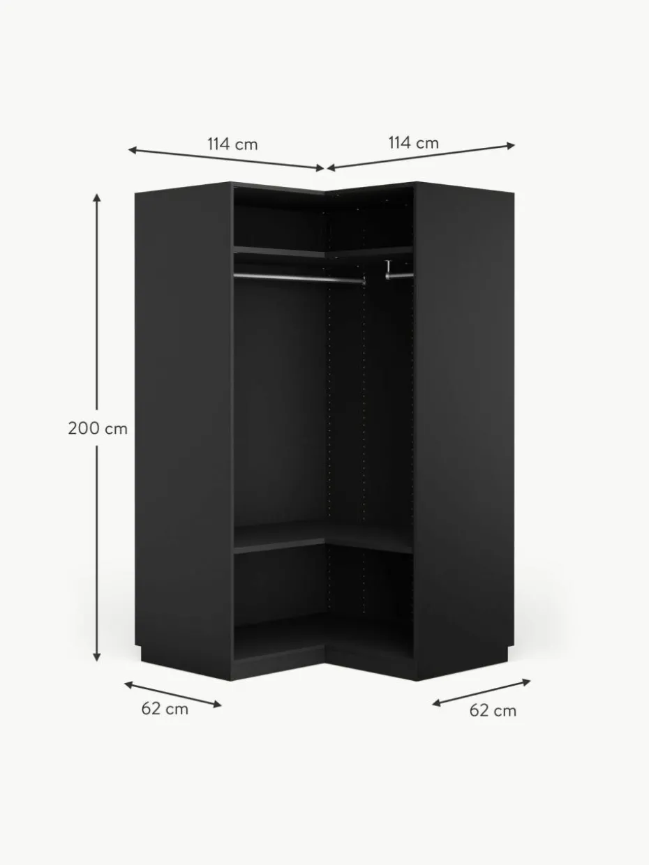 Modularer Eck-Kleiderschrank Leon, 115 cm Breite