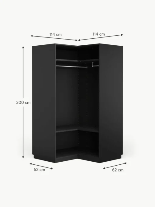 Modularer Eck-Kleiderschrank Simone, 115 cm Breite