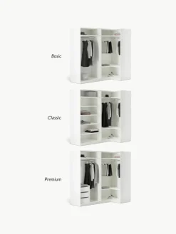 Modularer Eck-Kleiderschrank Simone, 215 cm Breite, mehrere Varianten