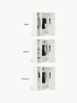 Modularer Eck-Kleiderschrank Charlotte, 165 cm Breite, mehrere Varianten