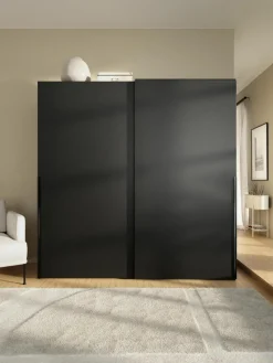 Modularer Schwebetürenschrank Leon, 200 cm Breite, mehrere Varianten