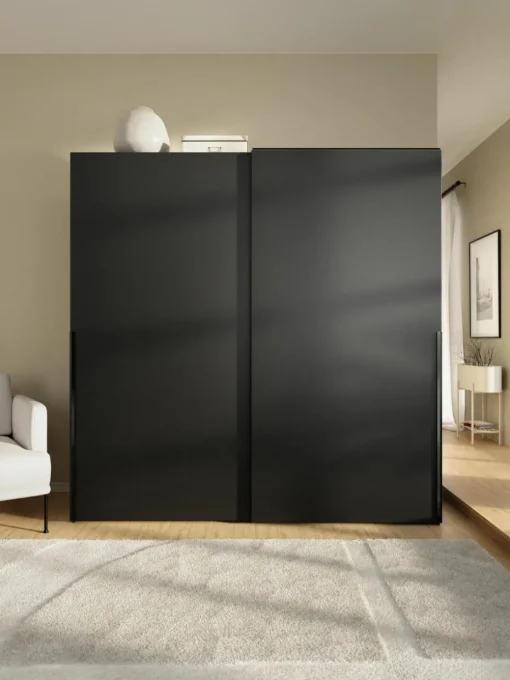 Modularer Schwebetürenschrank Leon, 200 cm Breite, mehrere Varianten