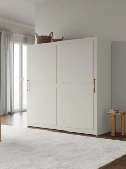 Modularer Schwebetürenschrank Charlotte, 200 cm Breite, mehrere Varianten