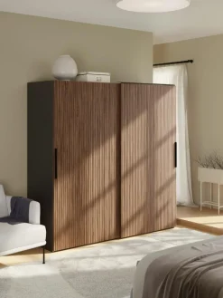 Modularer Schwebetürenschrank Simone, 200 cm Breite, mehrere Varianten