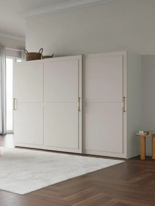 Modularer Schwebetürenschrank Charlotte, 300 cm Breite, mehrere Varianten