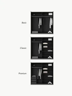 Modularer Schwebetürenschrank Simone, 200 cm Breite, mehrere Varianten