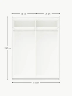 Modularer Schwebetürenschrank Leon, 150 cm Breite, mehrere Varianten