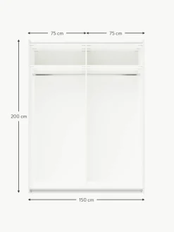 Modularer Schwebetürenschrank Simone, 150 cm Breite, mehrere Varianten