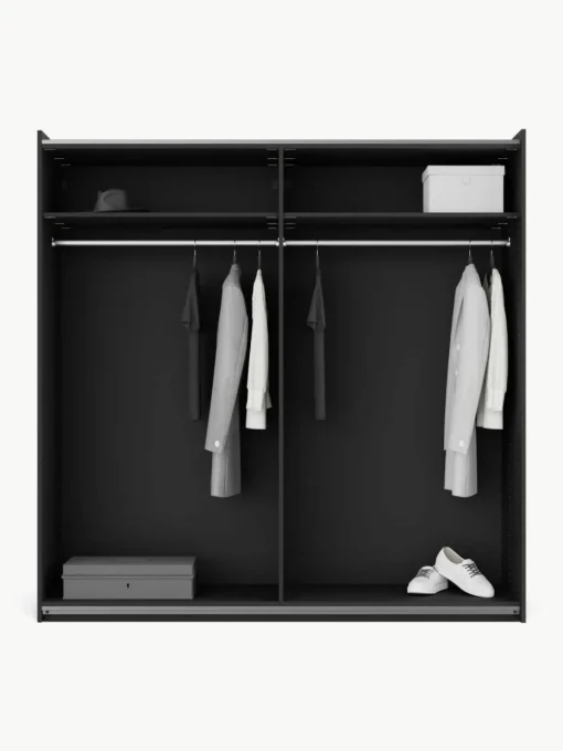 Modularer Schwebetürenschrank Leon, 200 cm Breite, mehrere Varianten