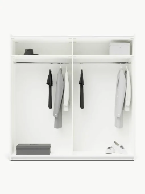 Modularer Schwebetürenschrank Charlotte, 200 cm Breite, mehrere Varianten