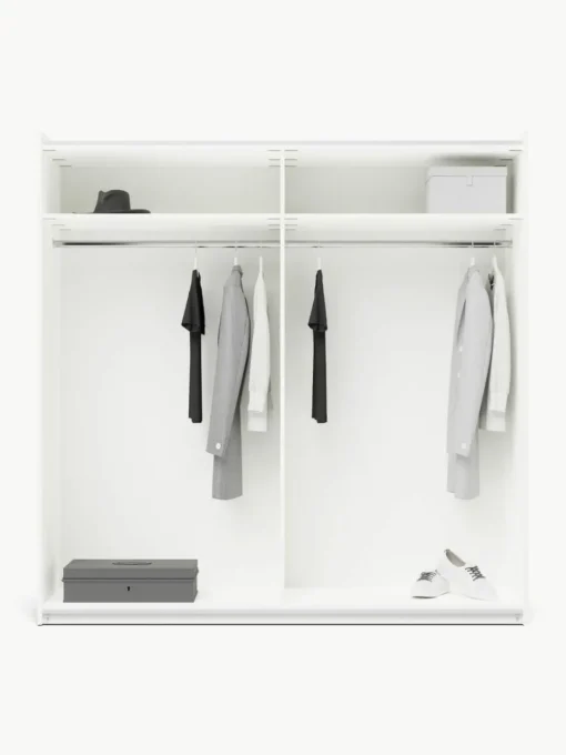 Modularer Schwebetürenschrank Charlotte, 200 cm Breite, mehrere Varianten