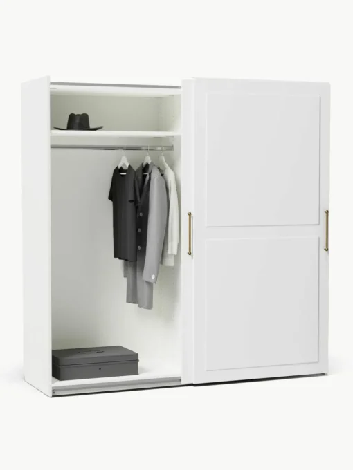 Modularer Schwebetürenschrank Charlotte, 200 cm Breite, mehrere Varianten