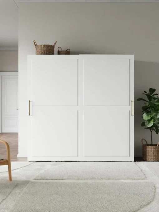 Modularer Schwebetürenschrank Charlotte, 200 cm Breite, mehrere Varianten
