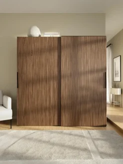Modularer Schwebetürenschrank Simone, 200 cm Breite, mehrere Varianten