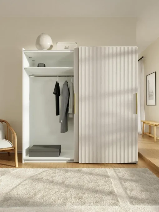 Modularer Schwebetürenschrank Simone, 200 cm Breite, mehrere Varianten