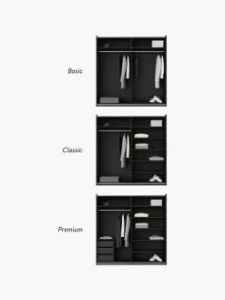 Modularer Schwebetürenschrank Leon, 200 cm Breite, mehrere Varianten