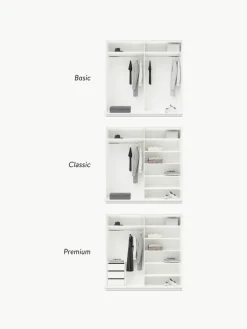 Modularer Schwebetürenschrank Charlotte, 200 cm Breite, mehrere Varianten