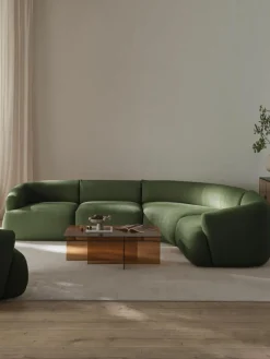 Modulares Bouclé-Ecksofa Sofia (4-Sitzer)