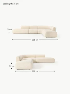 Modulares Bouclé-Ecksofa Sofia (4-Sitzer)