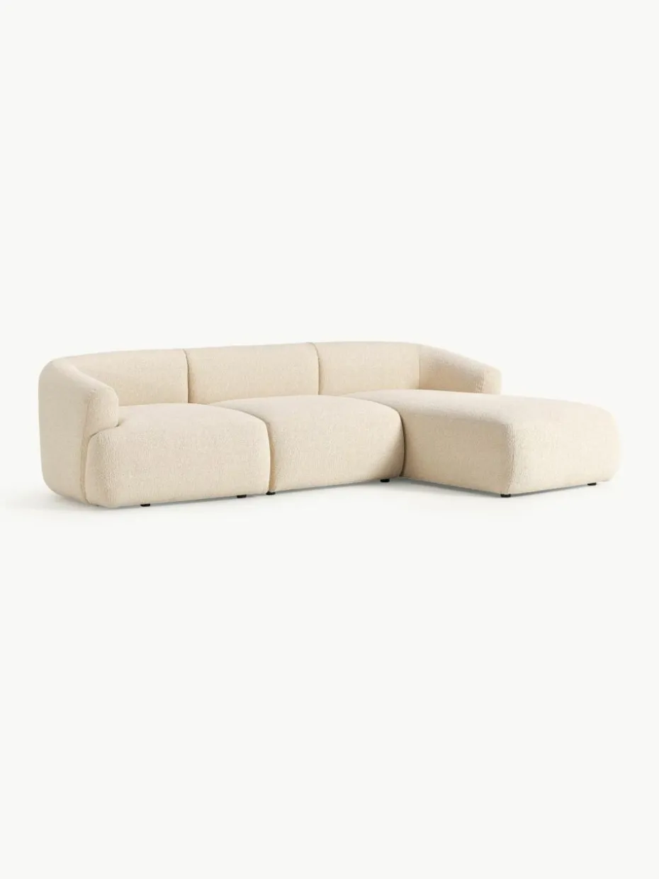 Modulares Bouclé-Ecksofa Sofia (3-Sitzer)