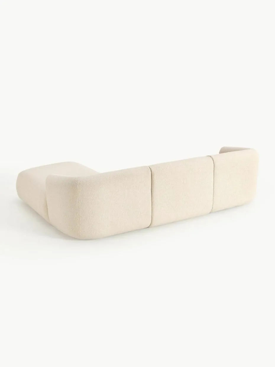 Modulares Bouclé-Ecksofa Sofia (3-Sitzer)
