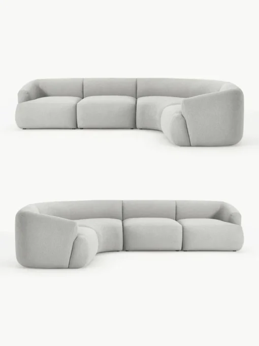 Modulares Bouclé-Ecksofa Sofia (4-Sitzer)