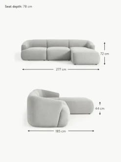 Modulares Bouclé-Ecksofa Sofia (3-Sitzer)