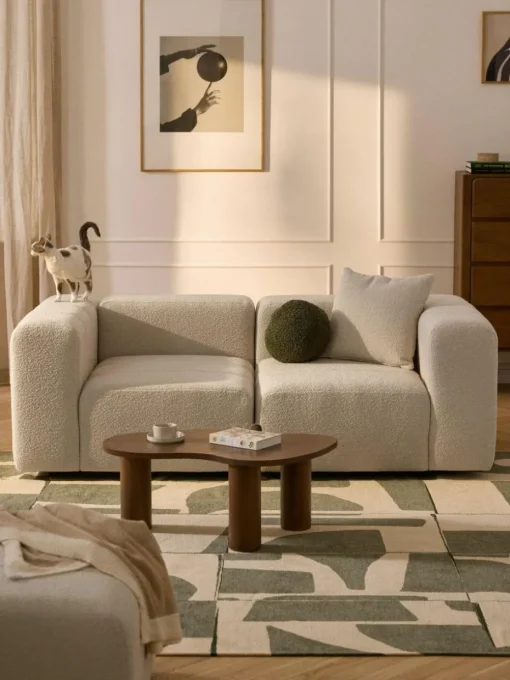 Modulares Bouclé-Sofa Lena (3-Sitzer)