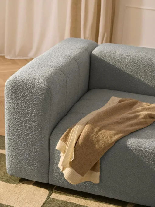Modulares Bouclé-Sofa Lena (4-Sitzer)
