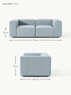Modulares Bouclé-Sofa Lena (3-Sitzer)