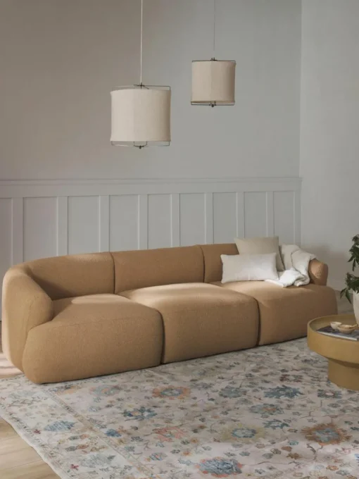 Modulares Bouclé-Sofa Sofia (3-Sitzer)