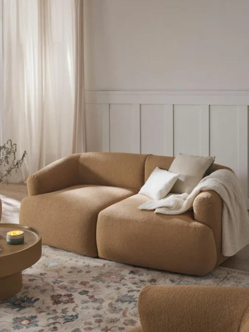 Modulares Bouclé-Sofa Sofia (2-Sitzer)