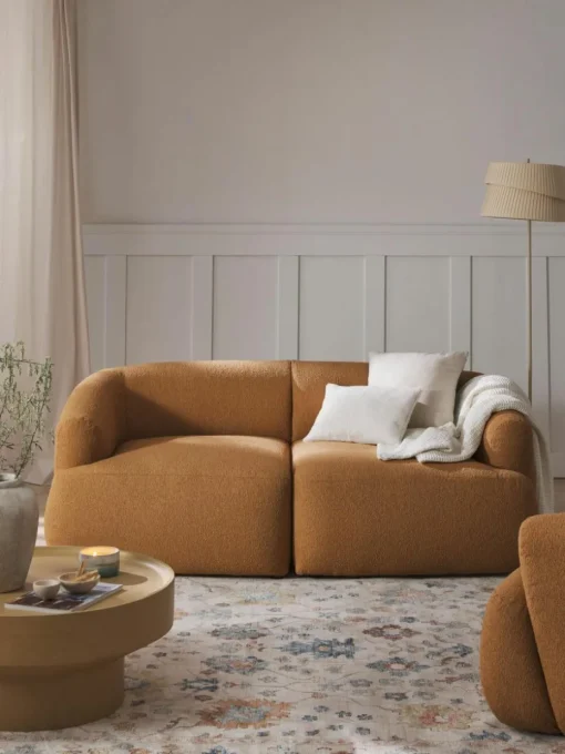 Modulares Bouclé-Sofa Sofia (2-Sitzer)