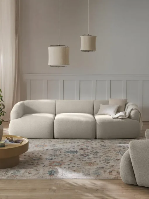 Modulares Bouclé-Sofa Sofia (3-Sitzer)