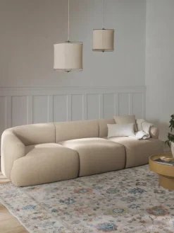 Modulares Bouclé-Sofa Sofia (3-Sitzer)