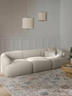 Modulares Bouclé-Sofa Sofia (3-Sitzer)