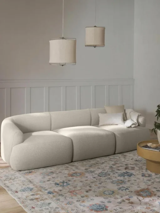 Modulares Bouclé-Sofa Sofia (3-Sitzer)