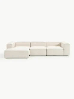 Modulares Ecksofa Lennon aus Leinen-Mix