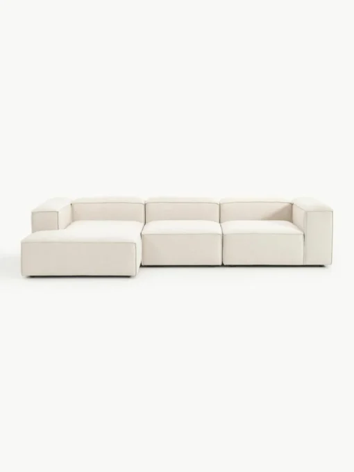 Modulares Ecksofa Lennon aus Leinen-Mix