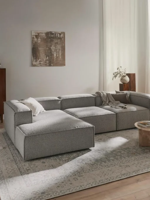 Modulares Ecksofa Lennon aus Bouclé