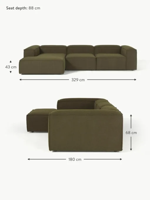 Modulares Ecksofa Lennon aus Bouclé
