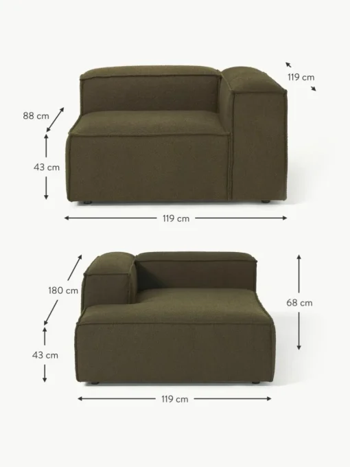 Modulares Ecksofa Lennon aus Bouclé
