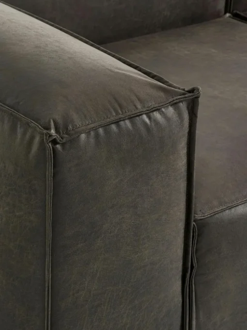 Modulares Ecksofa Lennon aus recyceltem Leder