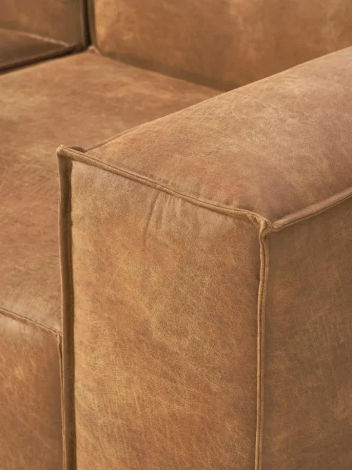 Modulares Ecksofa Lennon aus recyceltem Leder