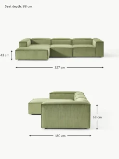 Modulares Ecksofa Lennon aus Cord