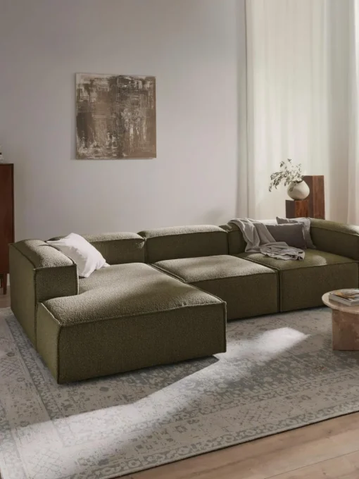 Modulares Ecksofa Lennon aus Bouclé