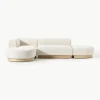 Modulares Ecksofa Natalie aus Teddy-Bouclé